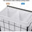 Durable Laundry Hamper With Removable Liner Bag, Heavy Duty Wheels, Wood Lid And Metal Handle - Clothes Sorter And Laundry Basket In White-1484350487
