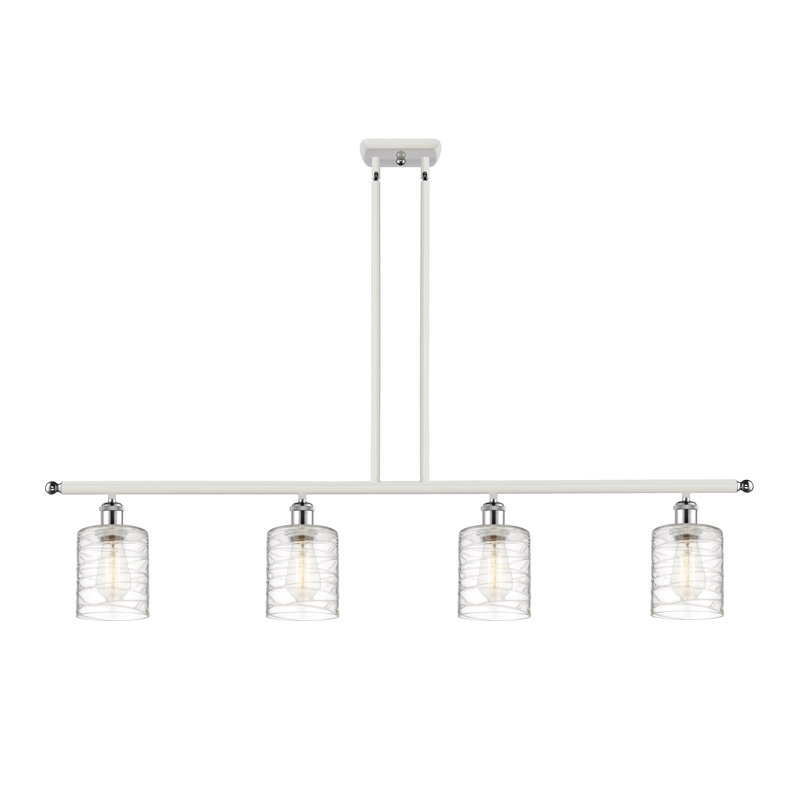Karon 4 - Light Kitchen Island Pendant, No Bulb Included, White/Polished Chrome