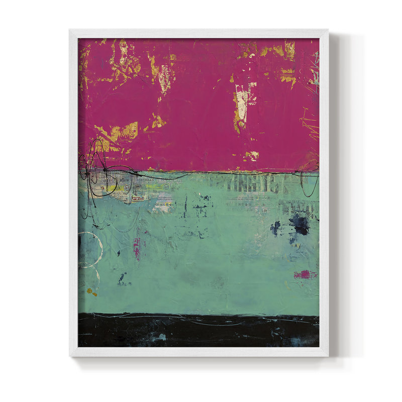«Good Mood», reproduction encadrée - bois massif, Blanc, H 20 po x l 16 po