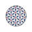 White Blue Geometric Patterned Round Woven Base Modern Decorative Carpet-1348857038