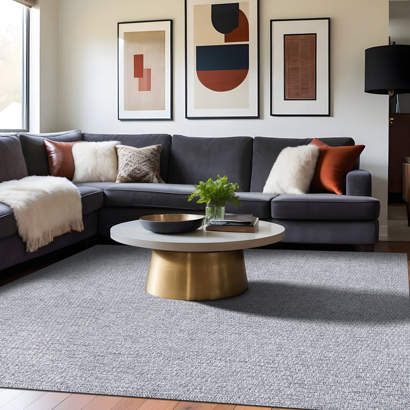 Tapis ivoire Nadene, Rectangle 9 pi x 12 pi, Grey