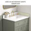 Crédence latérale en quartz blanc de qualité supérieure de 54 cm (21,25 po) pour comptoir de toilette de salle de bain