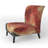 White Stained Glass Floral - Velvet Upholstered Floral Slipper Chair-118098696