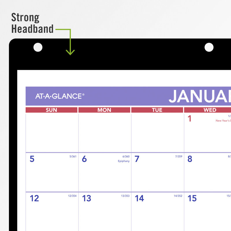 Calendrier mensuel de coussin de bureau