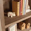 Bibliothèque avec tiroir, finition brune