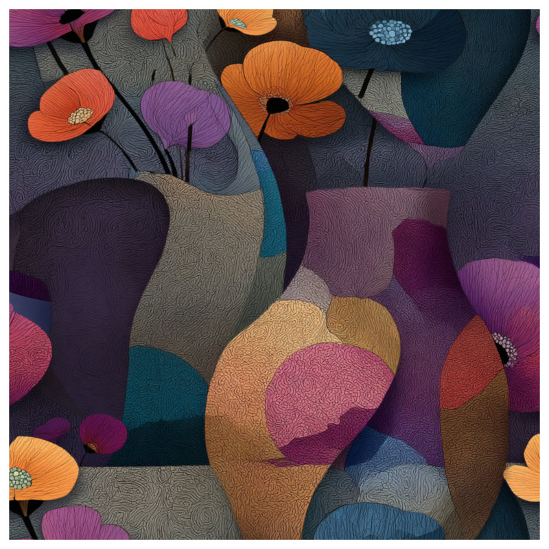 Tapis de bain floral, 24in W x 17in L