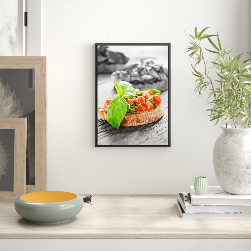 Gerahmtes Wandbild Leckere Tomaten Bruchetta