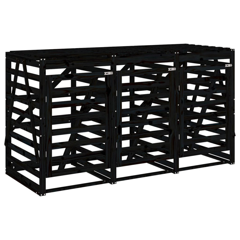 Nedyo Triple Bin Store, Black