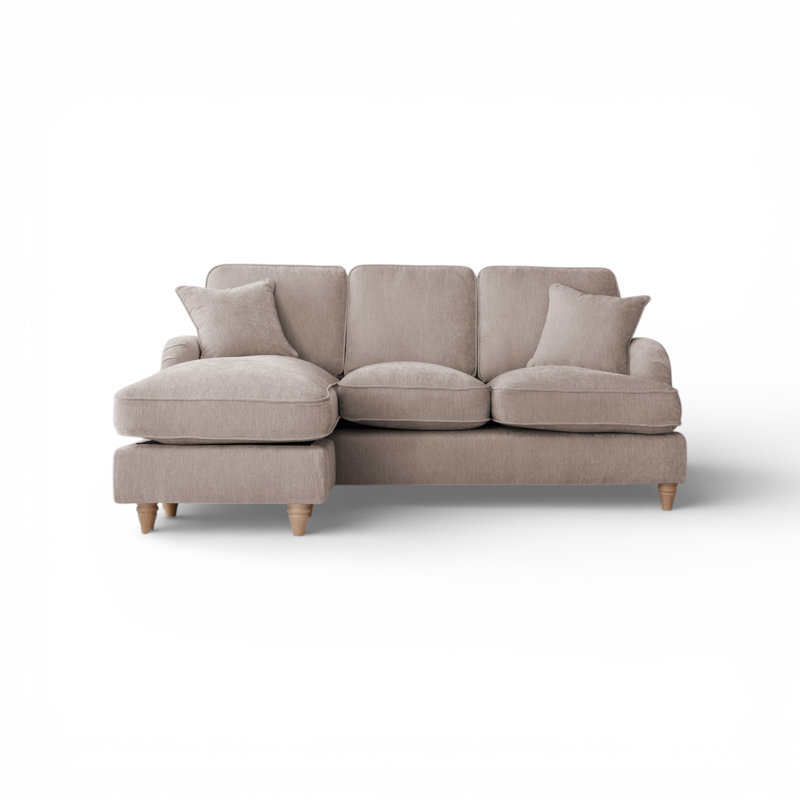 Galilee Chaise Sofa, Left hand Facing, Putty