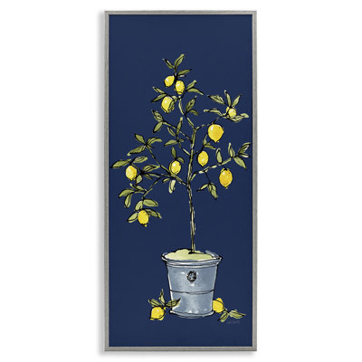 «Citron Lemon Plant», art de la giclée encadrée par Anne Tavoletti