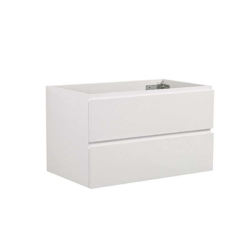 Armoire murale SANS lavabo, couleur blanche, avec deux tiroirs