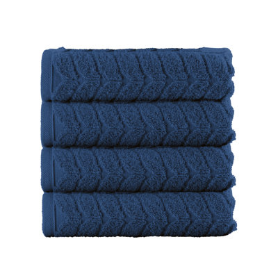 Elegant Comfort 100% Turkish Cotton 4-Piece Hand Towel Set – Soft, Highly Absorbent, Quick Dry Bathroom Towels