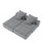 Modern Oversized Modular Sectional Sofa With 2 Ottoman And 2 Seat,Sparkling Chenille Fabric Soft Cushion Sofa With 4 Pillows,4 PCS DIY Combination Tufted Sofa,No Assembly Required,GREY-1160748800