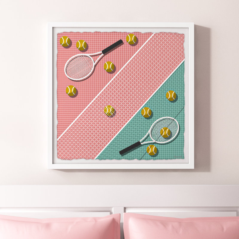 Levan Tennis Balls, reproduction encadrée, H 32 po x l 32 po x P 1,5 po