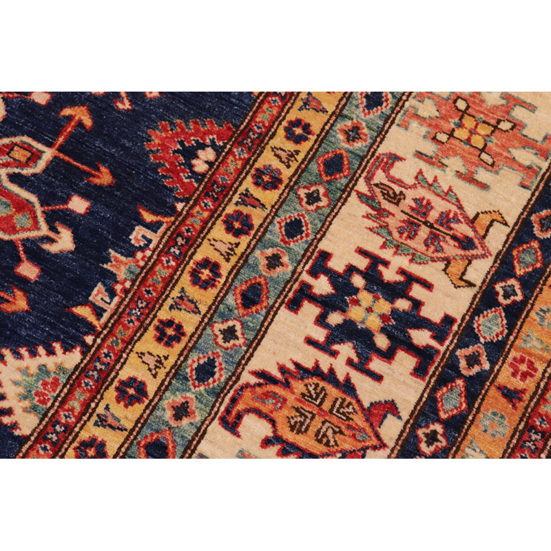 Southwestern Kelson Zander Blue/Beige Wool Rug - 8'3'' X 9'11''