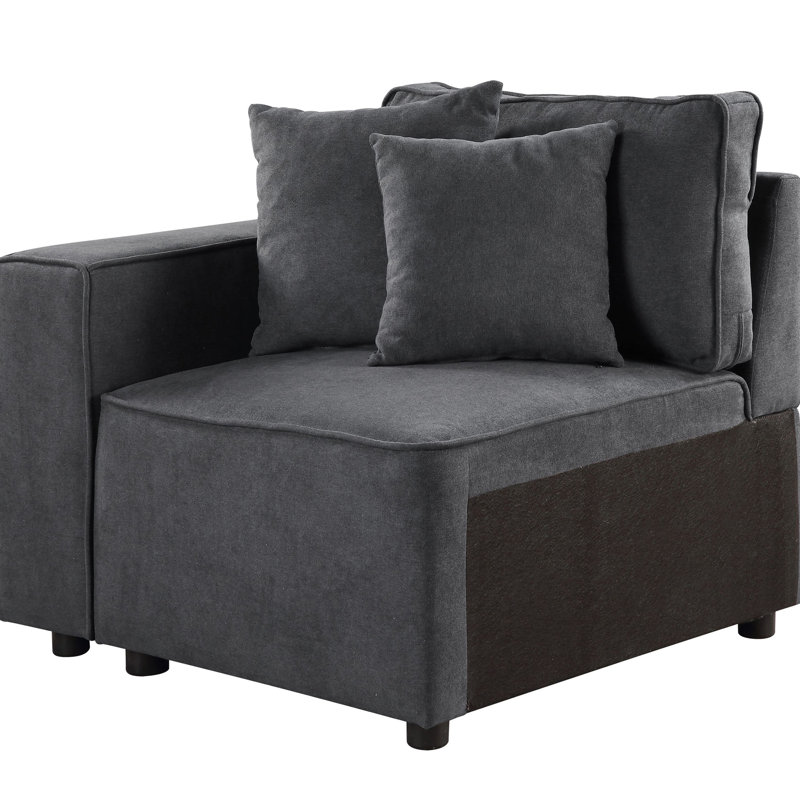 Fauteuil gris élégant avec siège polyvalent et dossier relaxant