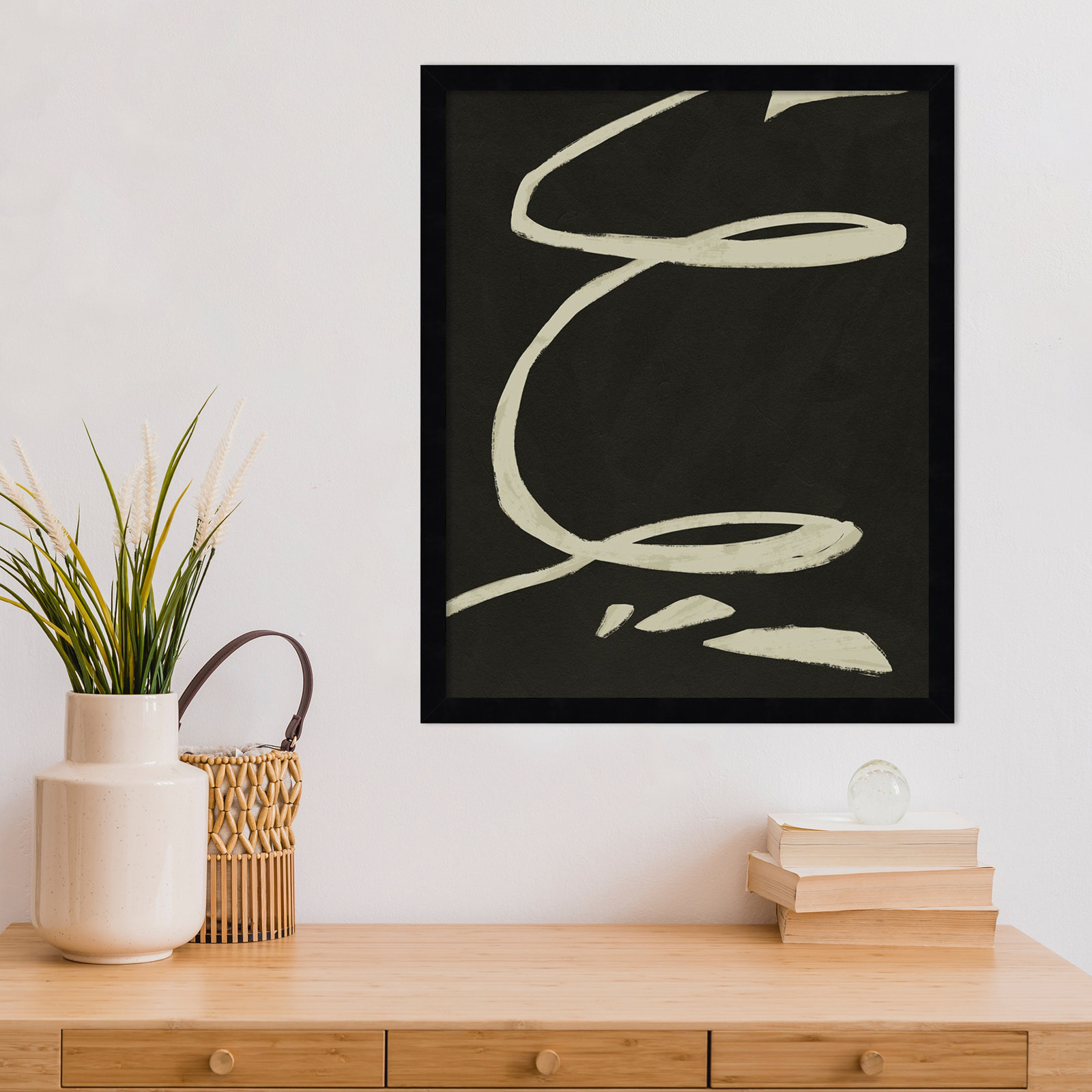 Neutral Spring III Print by Jacob Green, Black, 21" H x 17" W x 1" D