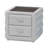 Attina Baxton Studio Cadmus Modern Light Grey Channel-Tufted Fabric 2-Drawer Nightstand