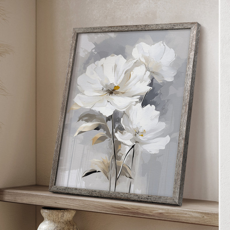 Reproduction encadrée FLORAL Series CDXLV - bois massif, H 11 po x l 9 po