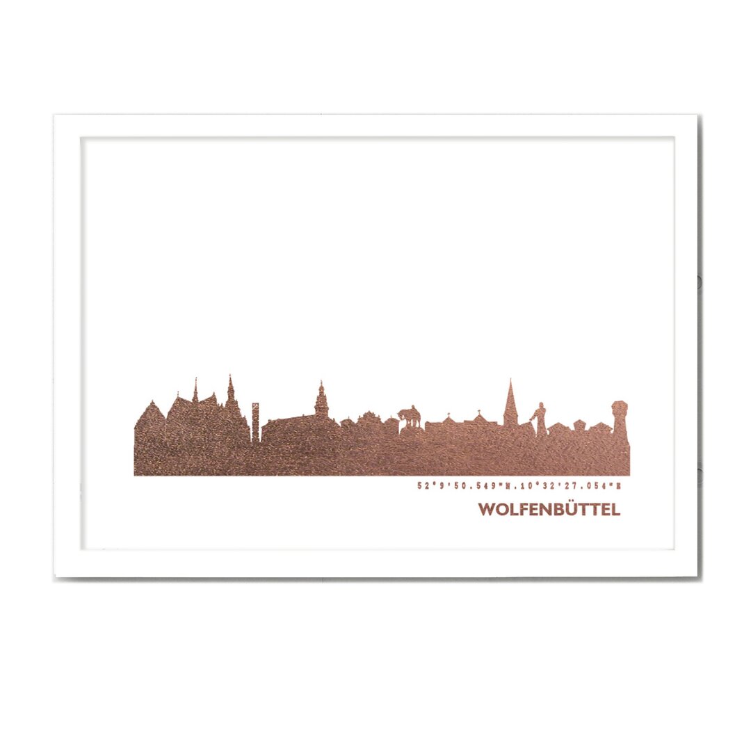 Gerahmtes Poster Wolfenbüttel Skyline