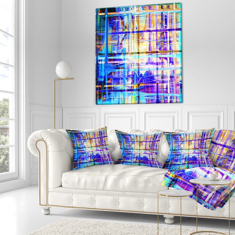  Coussin abstrait, Rectangulaire, 12 po x 20 po