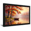Plantes et fleurs, arbres d'automne, lac, bateau, reflet, coucher de soleil, scène paisible-632421090-632421091-632421119
