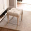 Petit banc rembourré, banc carré rembourré avec repose-pieds rustique, tabourets de coiffeuse pour la chambre à coucher