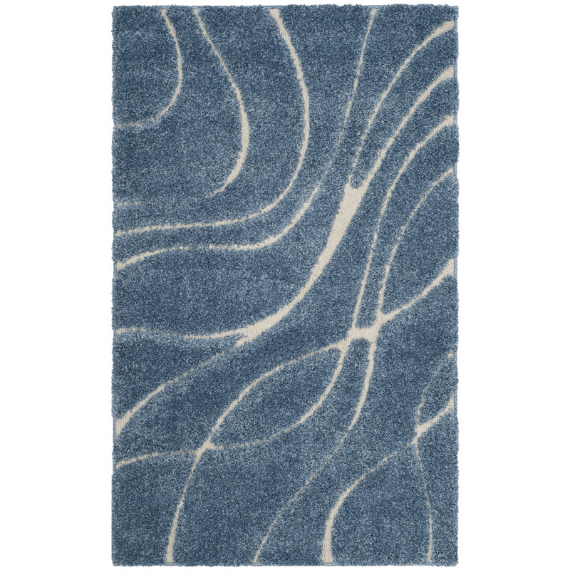 Tanysha Geometric Shag Area Rug, Rectangle 122 X 183