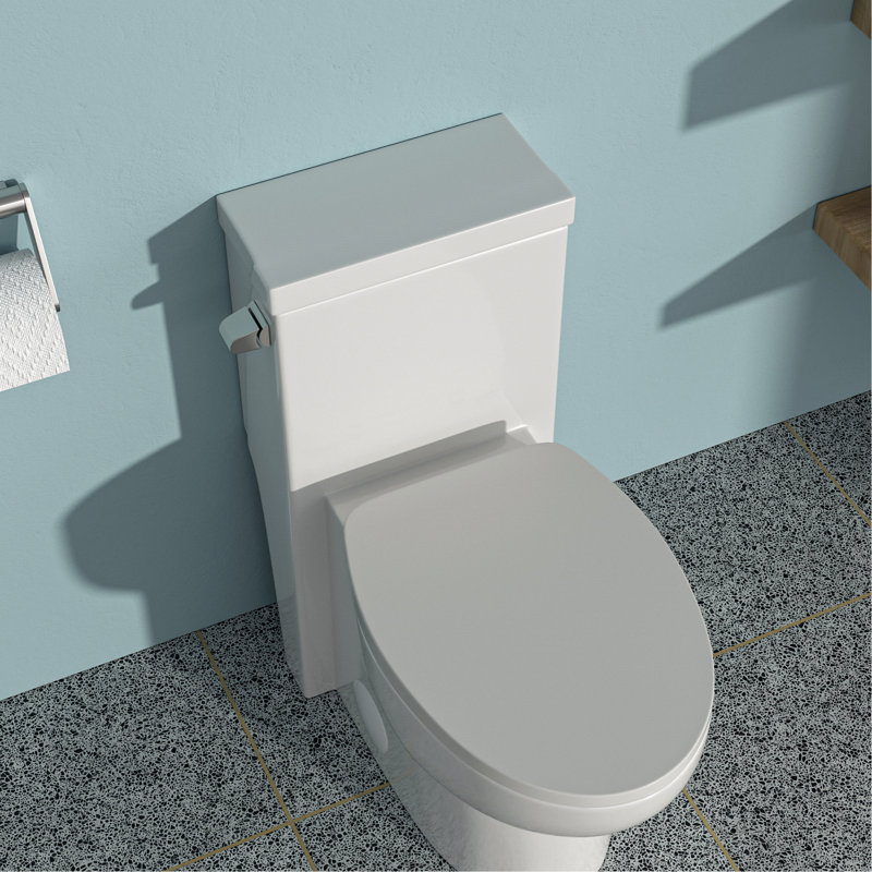 Toilette allongée une pièce à fixation au sol Créationstry GPF (siège inclus)
