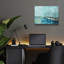  Art mural en verre «Breakwater And Boats» par Silvia Vassileva, 16 po x 12 po