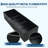 51x18x12 in Snap-Together Metal Raised Garden Bed  Modern Black Square Planter With Base-192574756
