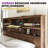 Bilal 51.2" Queen Size Bed Frame with Storage LED Bookcase Headboard&4 Storage Drawers,Brown-177877561-184046699