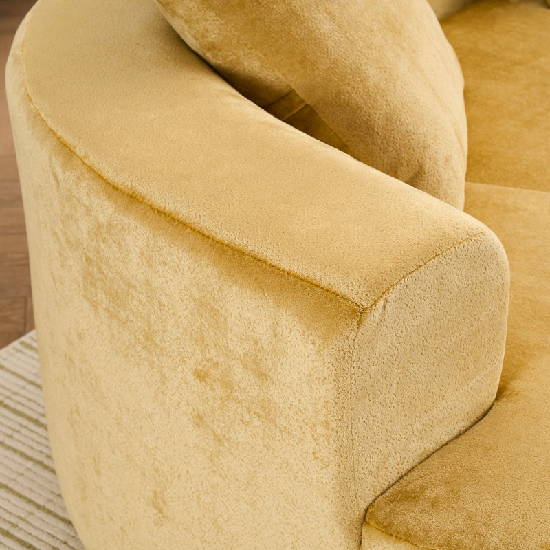 Canapé en forme de lune, canapé-lit moderne à taille de chat avec siège profond, canapé à compression en éponge sans assemblage