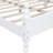 White Wood Platform Bed With Retro Pattern And Strong Slat Support Elegant Full Size Elements Solid Wooden