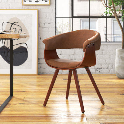 Gauri Faux Leather Mid-Century Dining Chair