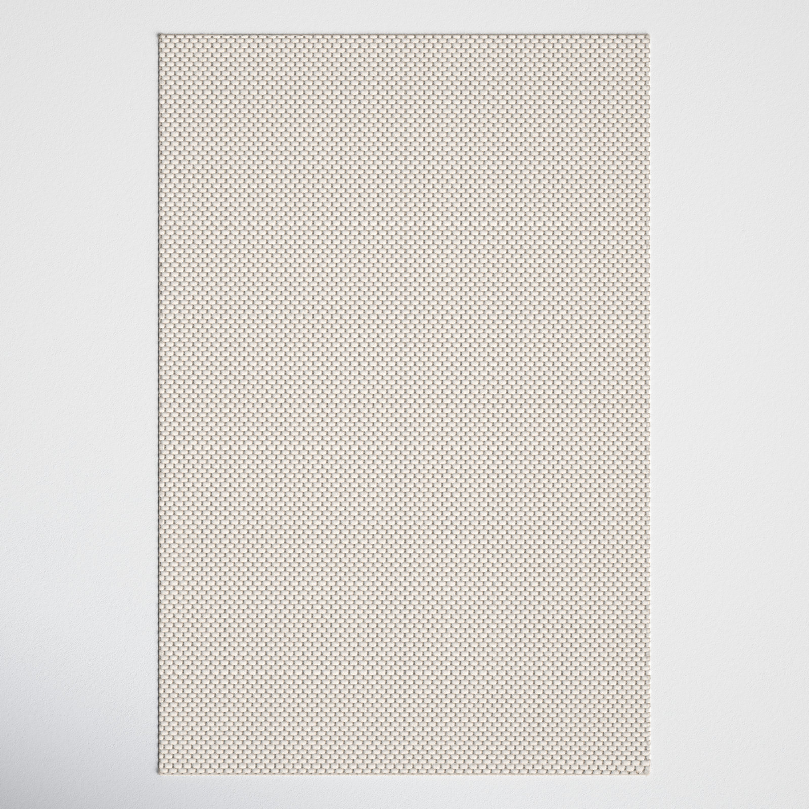 Lowe Handmade Wool Cream Rug, Rectangle 2' x 3'
