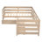 Twin Size L-Shaped Platform Bed With Three Storage Drawers