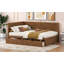 Lit de jour simple en bois avec 2 tiroirs et garde-corps rustique-777679355
