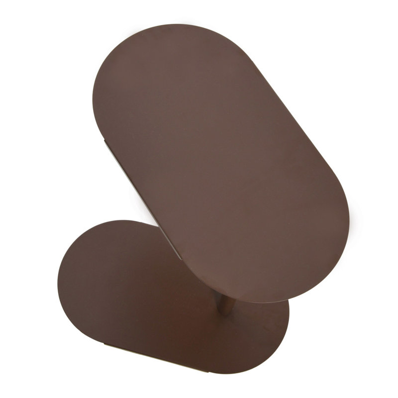 Idyllwild Steel Top End Table, Brown