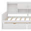 Lit de jour en L peu encombrant, armoires de rangement, tiroirs de rangement sous le lit, bureau d'étude intégré, tablettes intégrées-1809164026