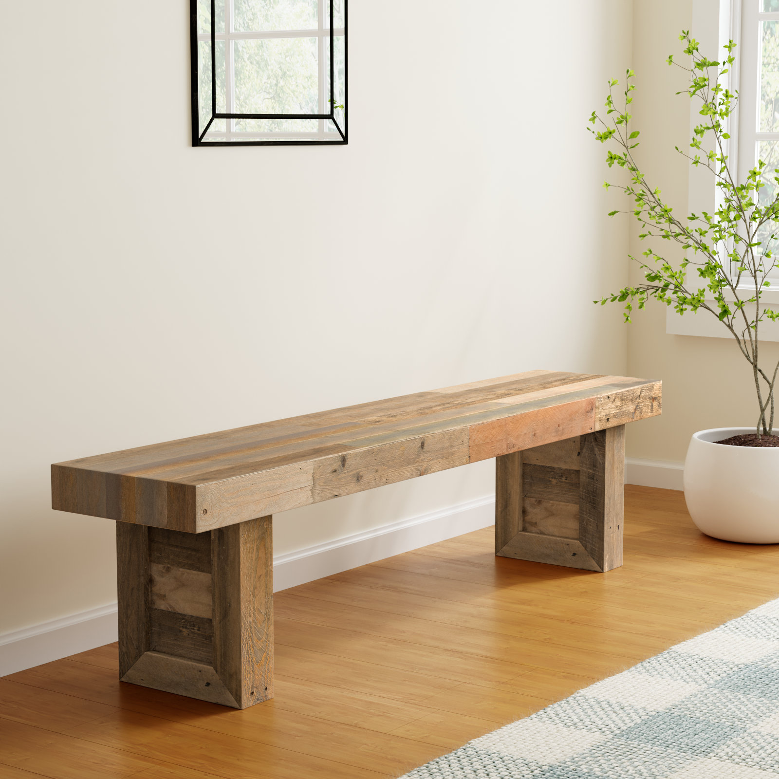 Lafond Bench, Natural, 18" H x 71" W x 15" D