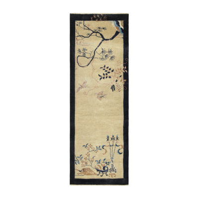 One-of-a-Kind 2'x4' Hand Knotted Area Rug