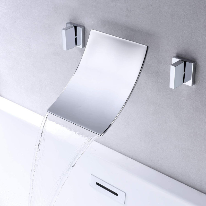 2 Handle Wall Waterfall Faucet Bath Filler