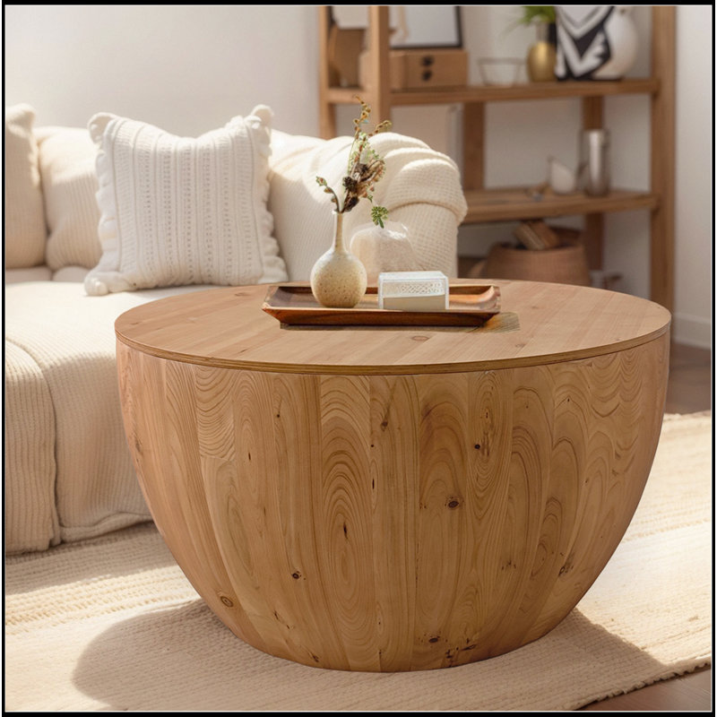 Table basse 31,50 "en forme de seau de style rétro pour bureau, salle à manger et salon