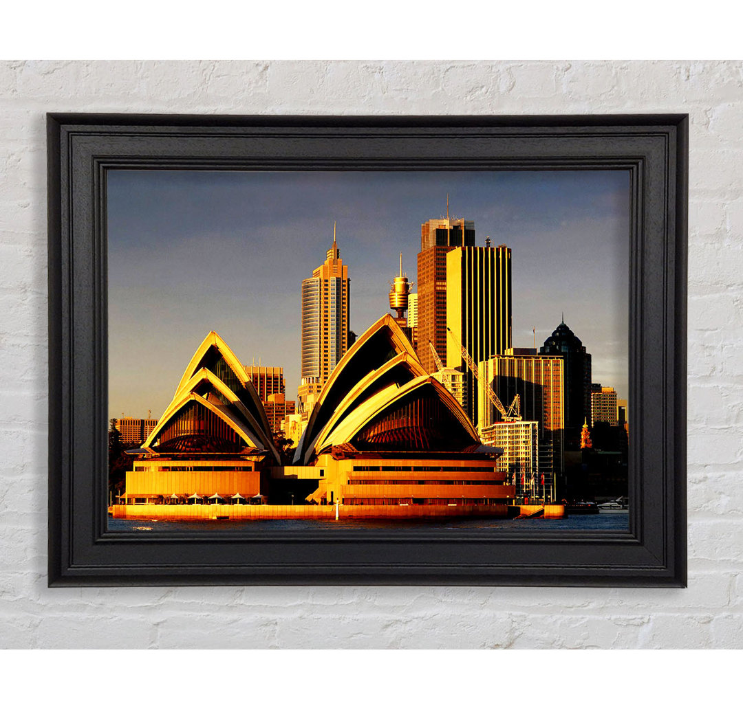 Sydney Opera House Golden Sunlight Gerahmter Druck