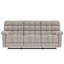 Ensemble 2 pièces: canapé inclinable et causeuse console, beige-130106119