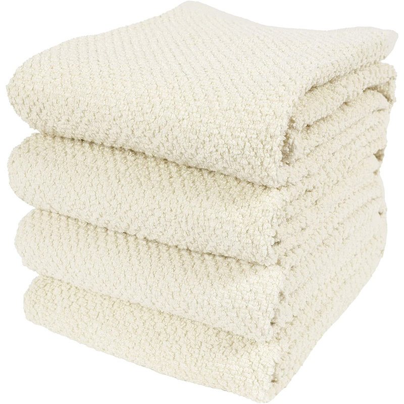 Popcorn Terry Towels, Cream