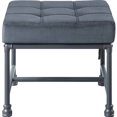 Rectangle Grey , Industrial Water Pipe Design, Comfortable Seat, Living Space Furnishing Velvet Industrial Pipe, Area