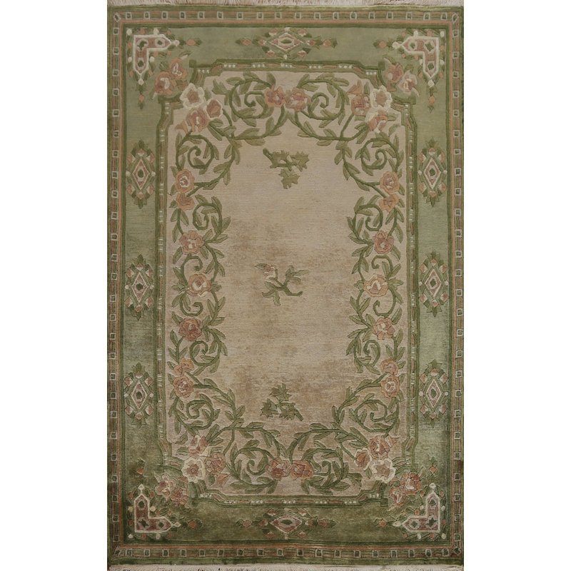 One-of-a-Kind 3' 8'' X 5' 4'' New Age Wool Area Rug in