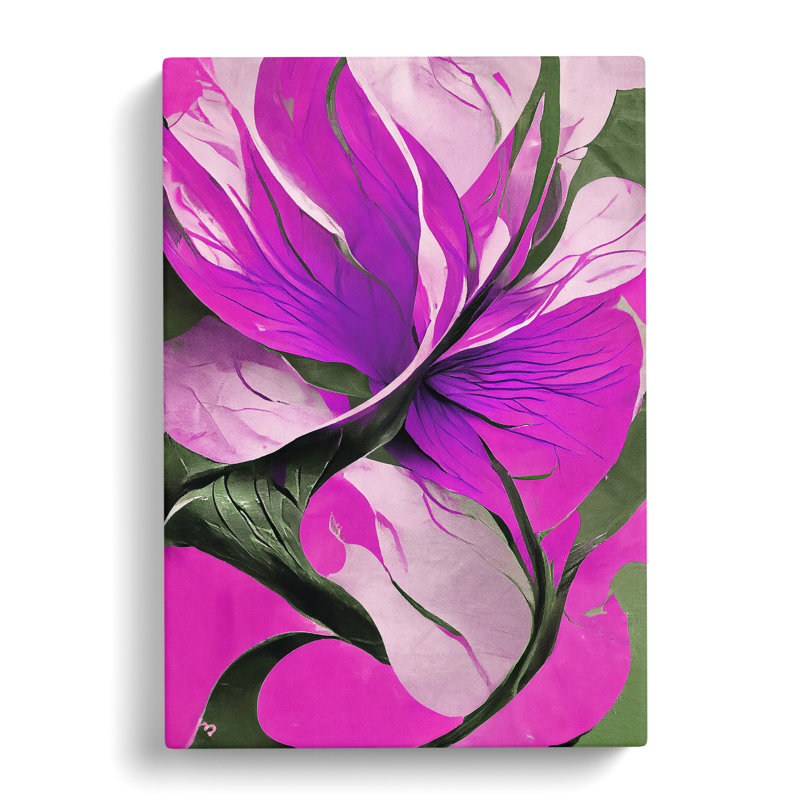 Abstract Floral Art No.4 - Wrapped Canvas, 60cm H x 40cm W x 3cm D